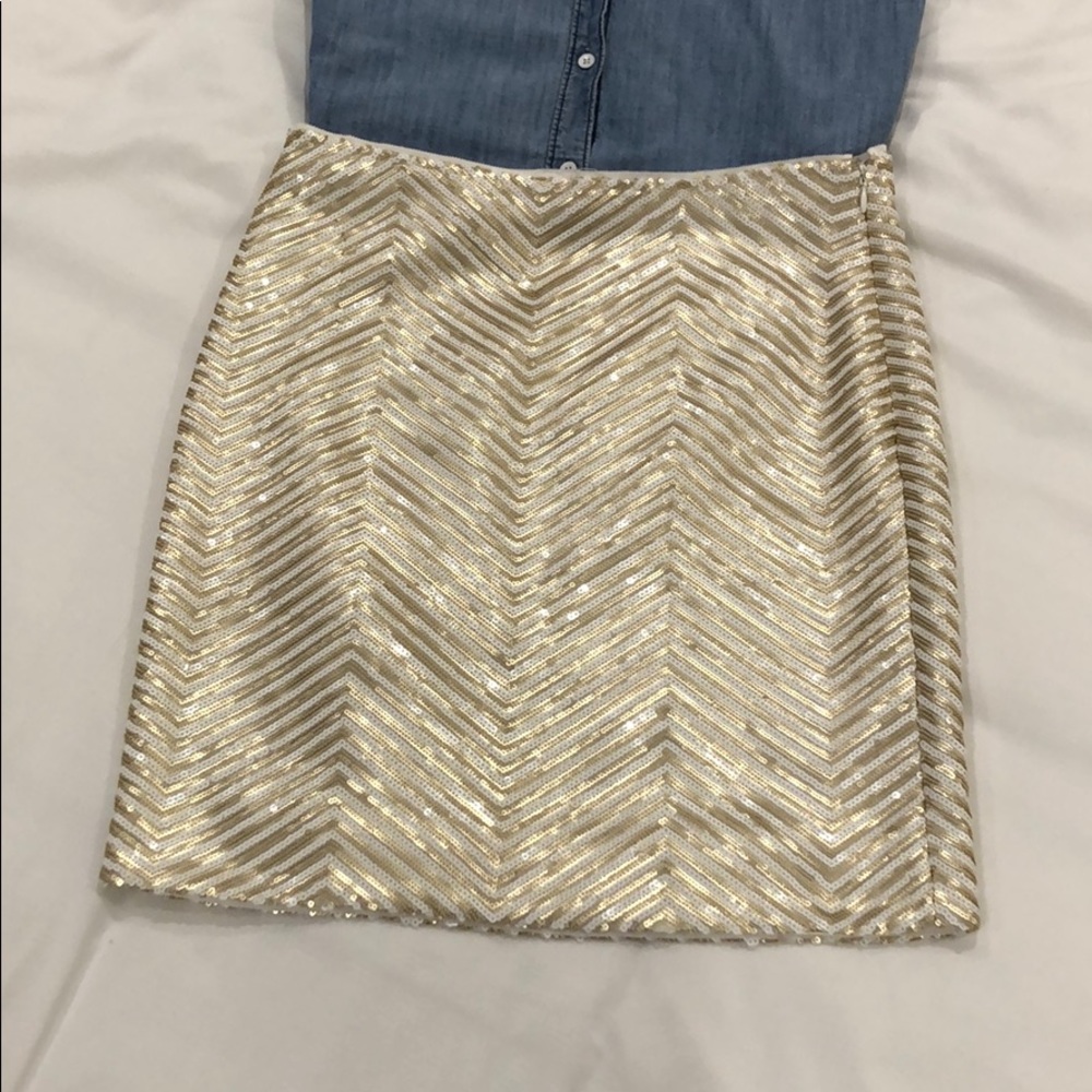 Banana republic chevron sequin mini